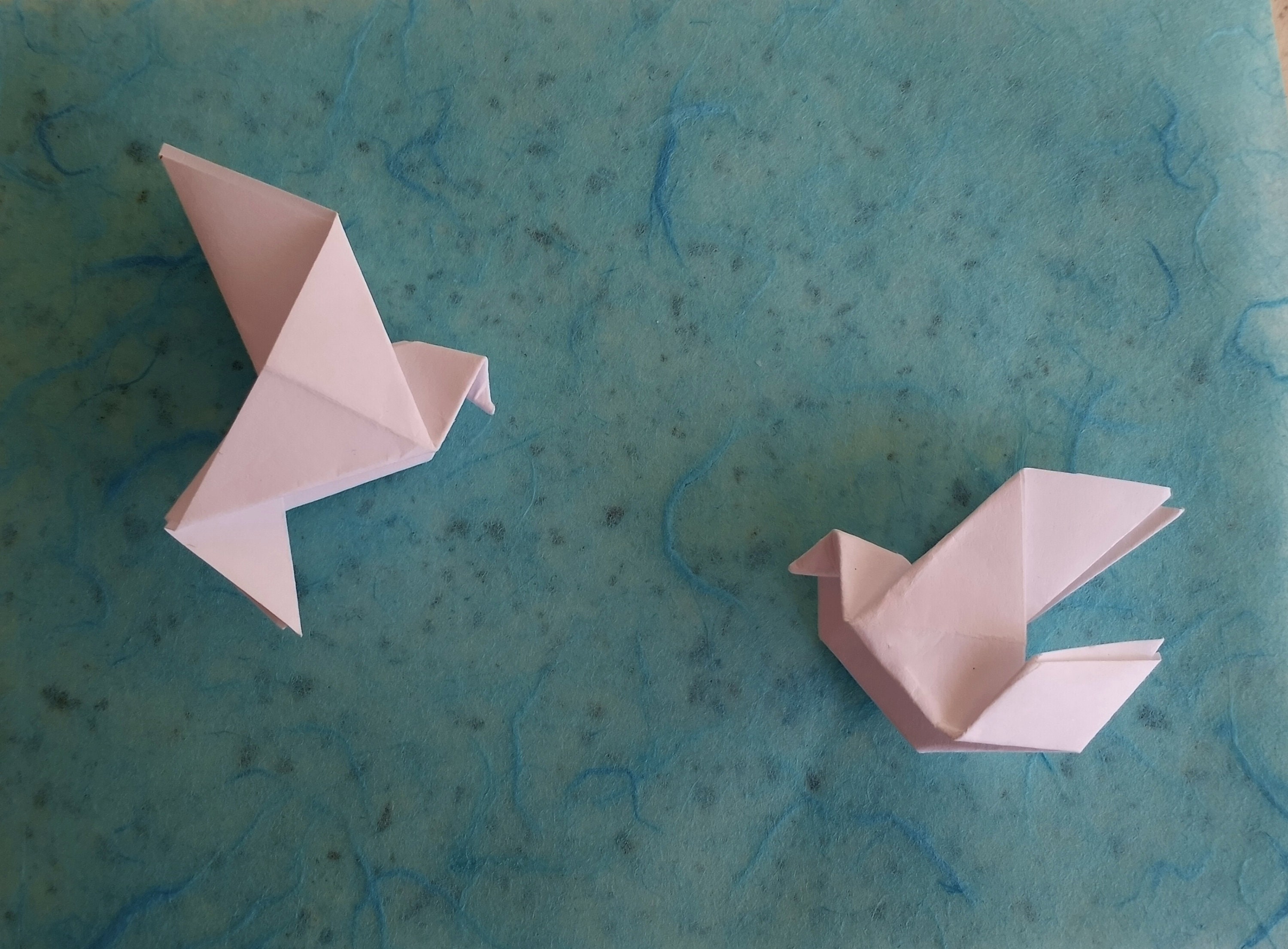 Origami Doves for Christmas Decorations, Greeting Cards, Gift Adornments,  Symbol of Peace - Etsy, image size:3000x2210