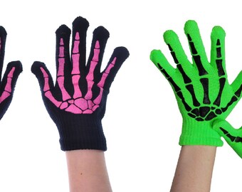 Skeleton Gloves Etsy