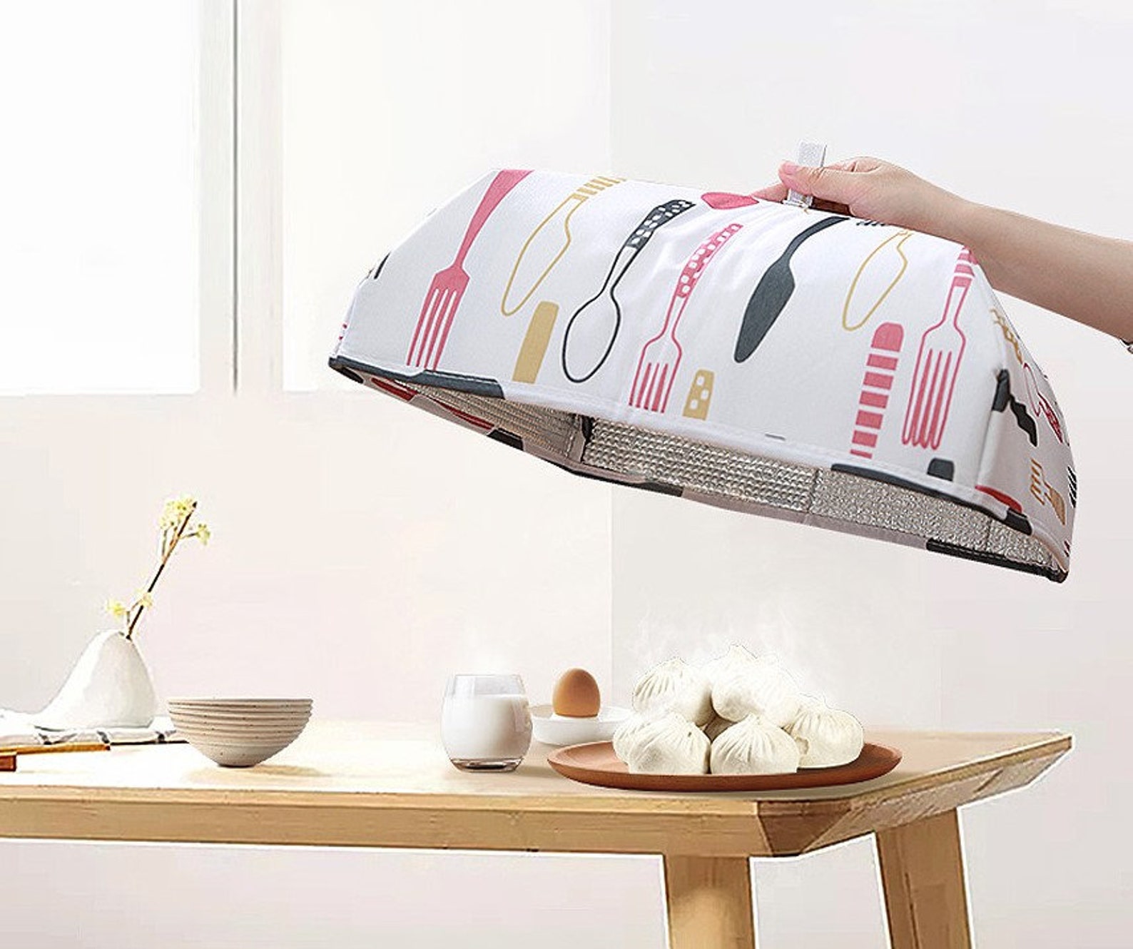 Foldable Insulated Food Cover With Aluminum Foil Winter Table Etsy