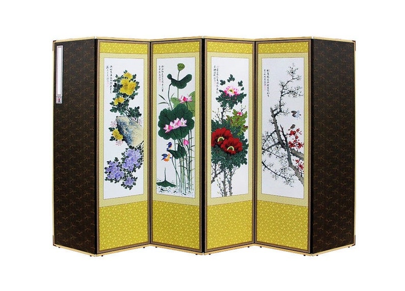 Korean folding screen, Double-sided partition, 6-Tier Korean folding screen, Double-sided partition, 6-Tier