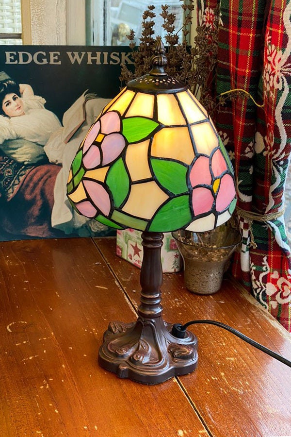 Stained Glass 'Bohemian' Stand Lamp 13 Inches Etsy