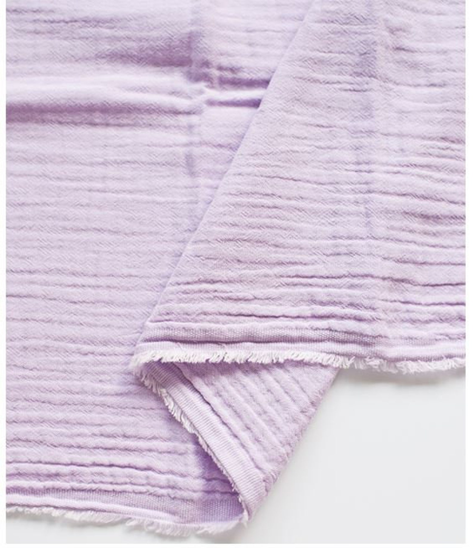 Fabric Light Purple Crinkle Double Gauze Fabric 59 Etsy
