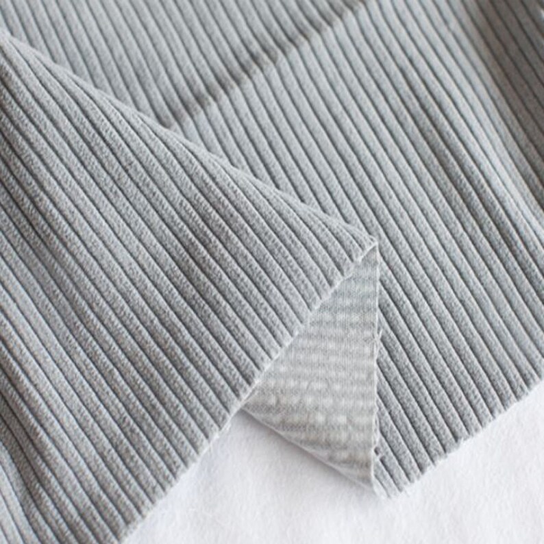 Fabric Bold Gray Cotton Corduroy 55 Wide by Yard Etsy