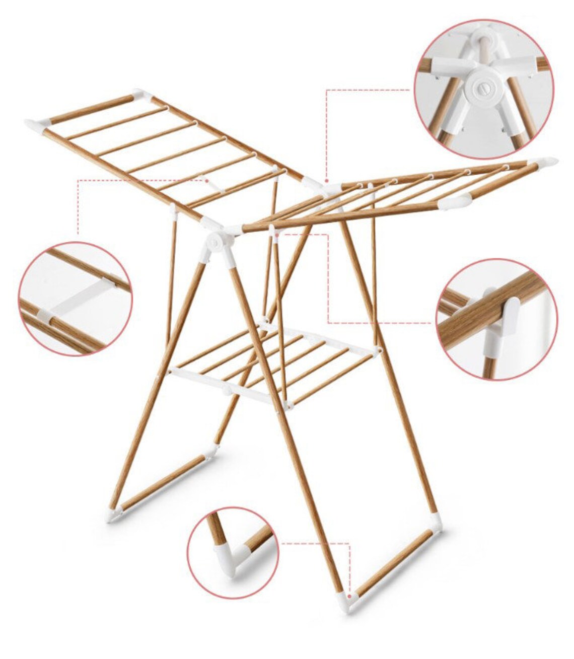 Popular Sturdy Wooden Style Laundry Rack Laundry Rack 2 Size Etsy