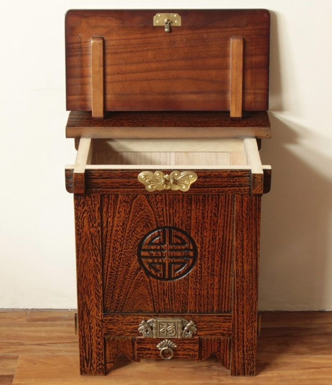 Korean Rice Chest Paulownia Wood 20L Etsy