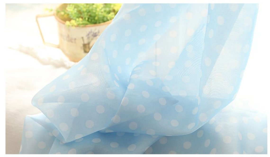 Fabric Whie Dotted Blue SeeThrough Polyeter Fabric 59 Etsy