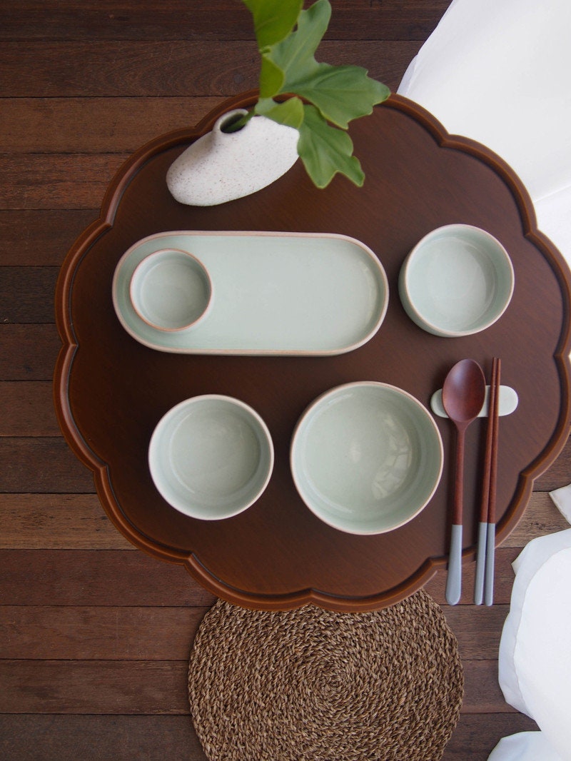 Antique atmosphere korean style Tray Tea Table 2 Size Etsy