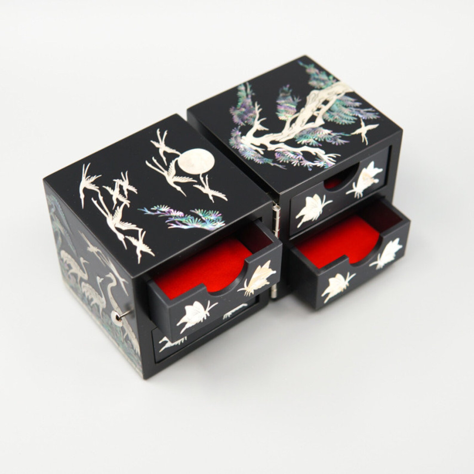 Luxury Shell Redcrowned Crane Jewelry Box Good for Gift Etsy