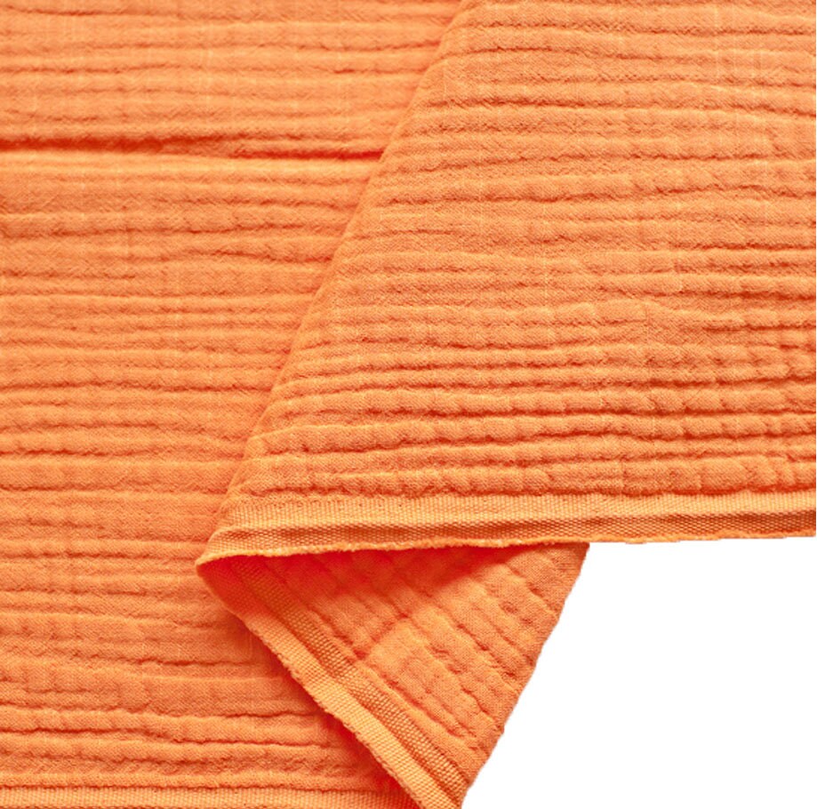 Fabric Orange Crinkle Triple Gauze Fabric 59 Wide by Etsy