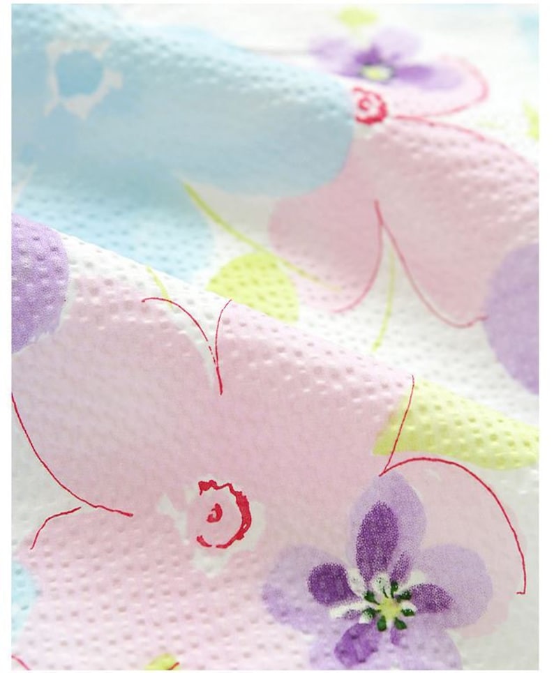 Watercolor Purple Floral Cotton Ripple Fabric 47.2 Wide by Yard 40275 Fabric