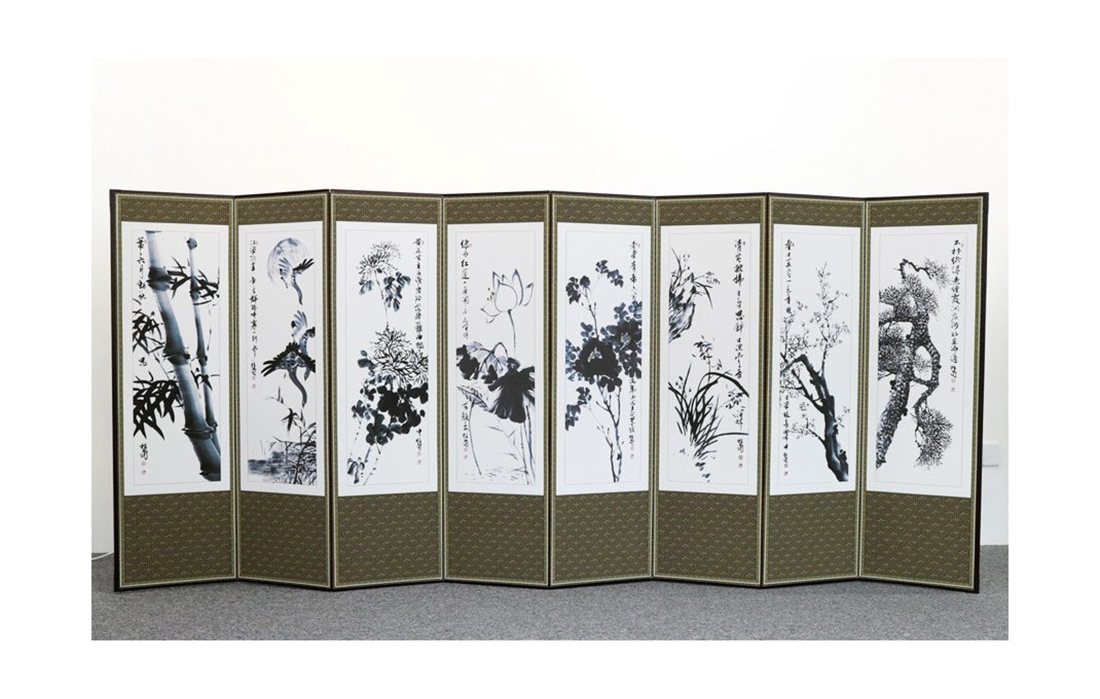 Korean folding screen Doublesided partition 8Tier Etsy