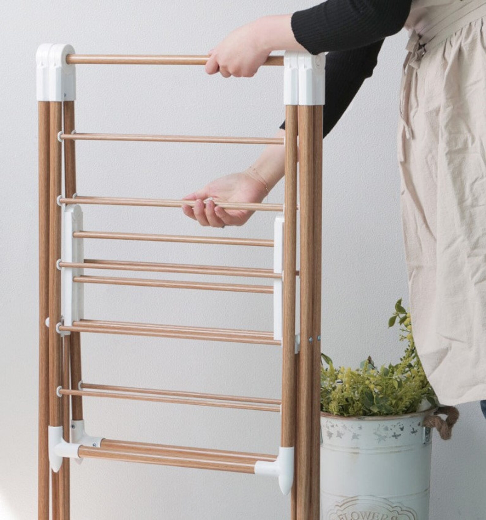 Popular Sturdy Wooden Style Laundry Rack Laundry Rack 2 Size Etsy