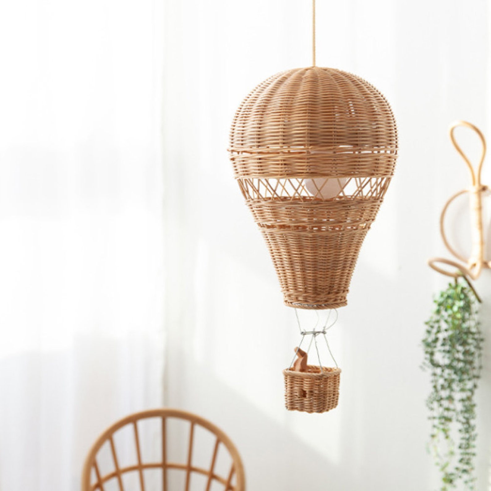 Hot Air Balloons Hanging Decor Handmade Weave Rattan Hot Air Etsy