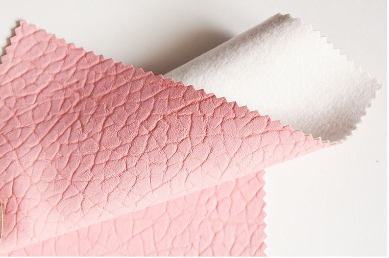#B04 Pink Natural Texture Soft Artificial Leather Fabric 53.1 Wide by Yard 98159 Fabric