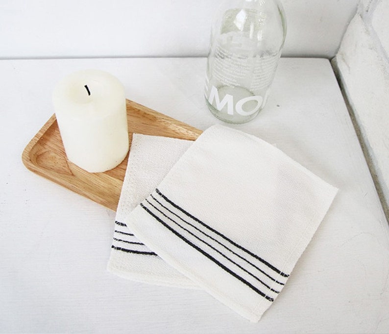 Korean Exfoliating Towel Bath Washcloth 5 Pcs Unique White Etsy