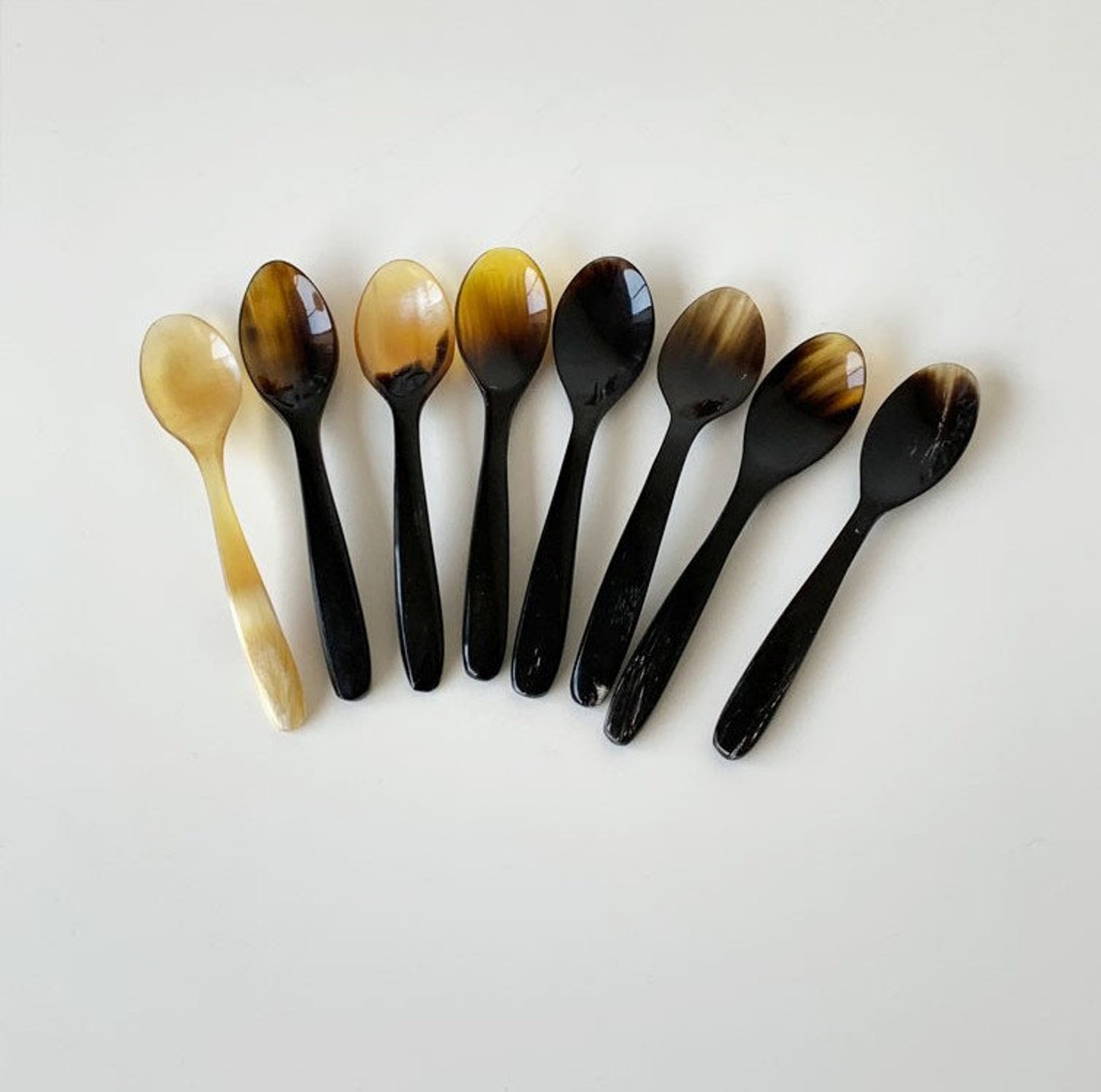 Buffalo Horn Teaspoon Yogurt Spoon Long Spoon 3 Type Etsy