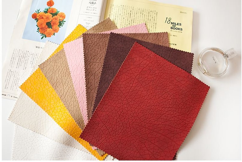 #B04 Pink Natural Texture Soft Artificial Leather Fabric 53.1 Wide by Yard 98159 Fabric