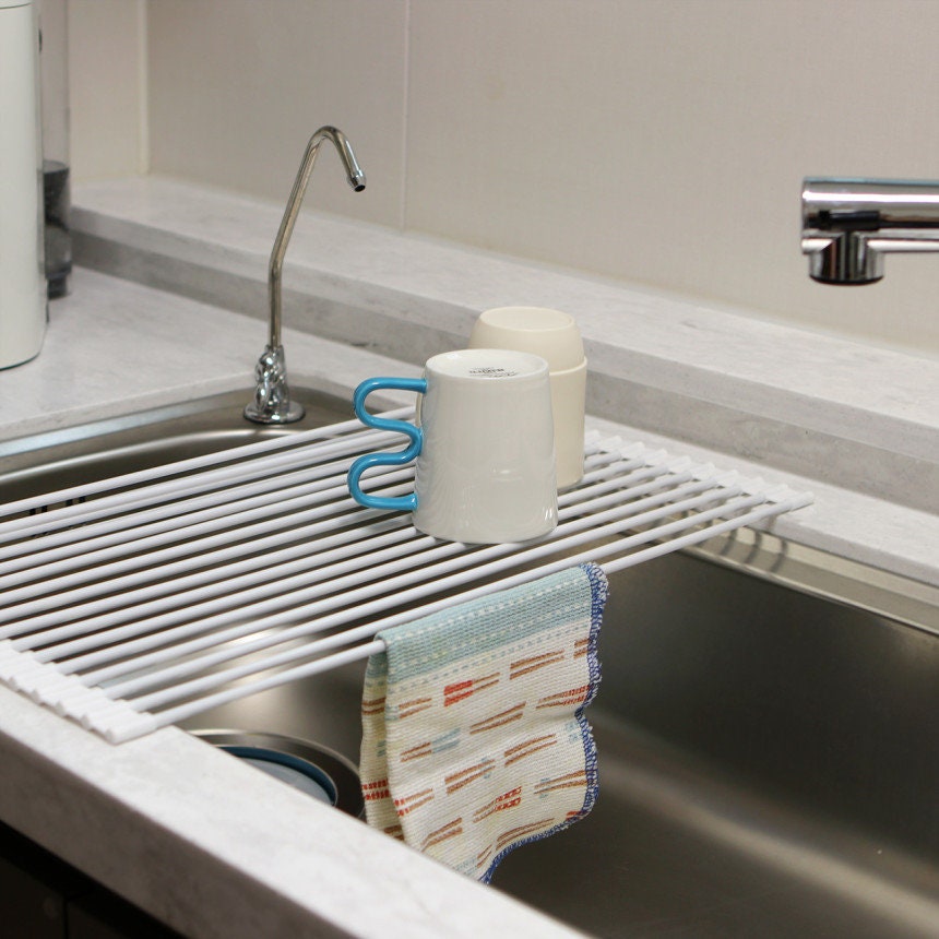 Dish Drying Rack 2Color Roll Up Sink Drying RackOver Sink Etsy