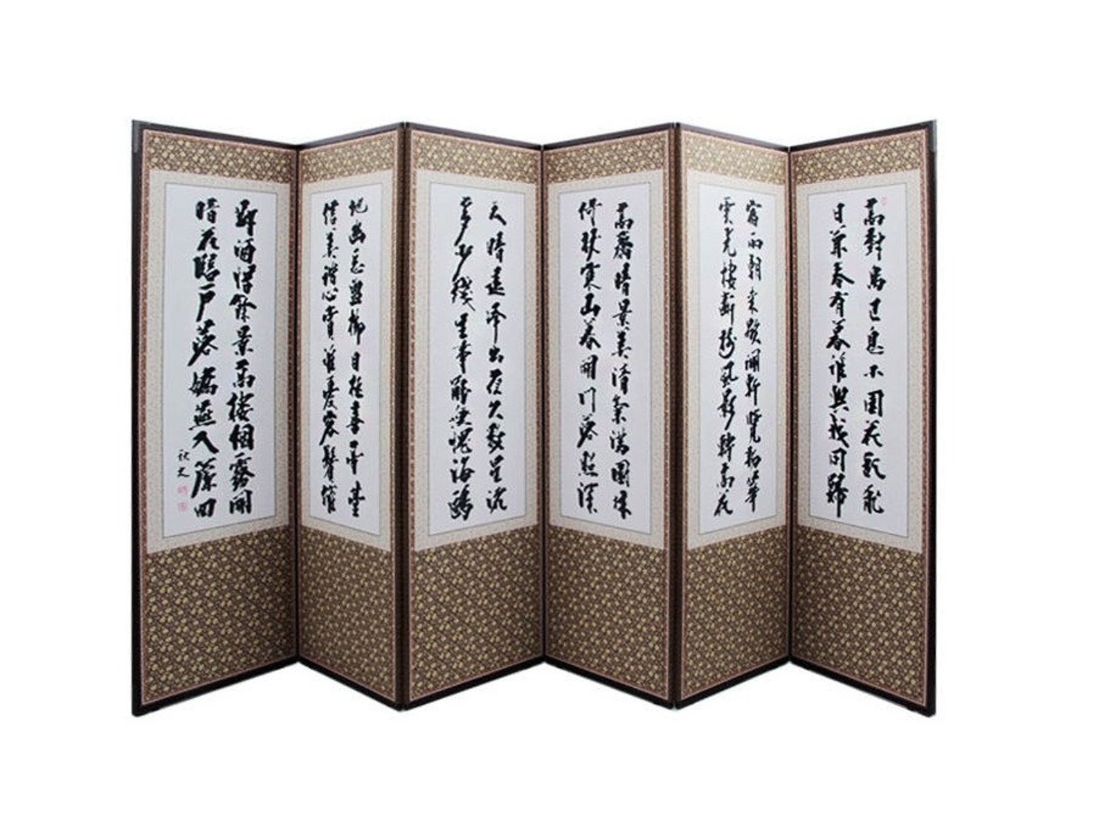 Korean folding screen Doublesided partition 6Tier 2 Type Etsy