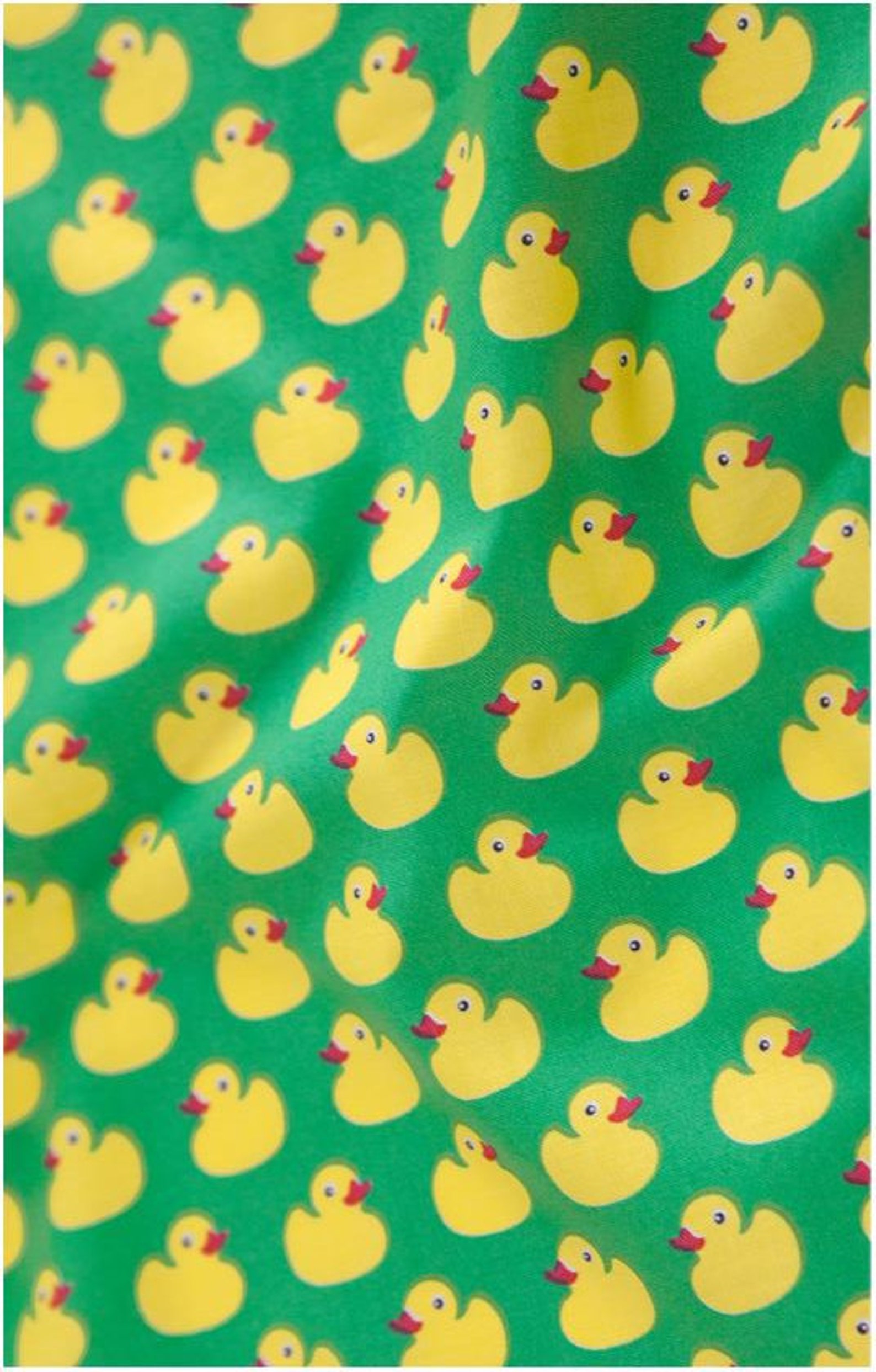 Fabric Yellow Duck Pattern 100 Cotton Fabric 35.4 Etsy