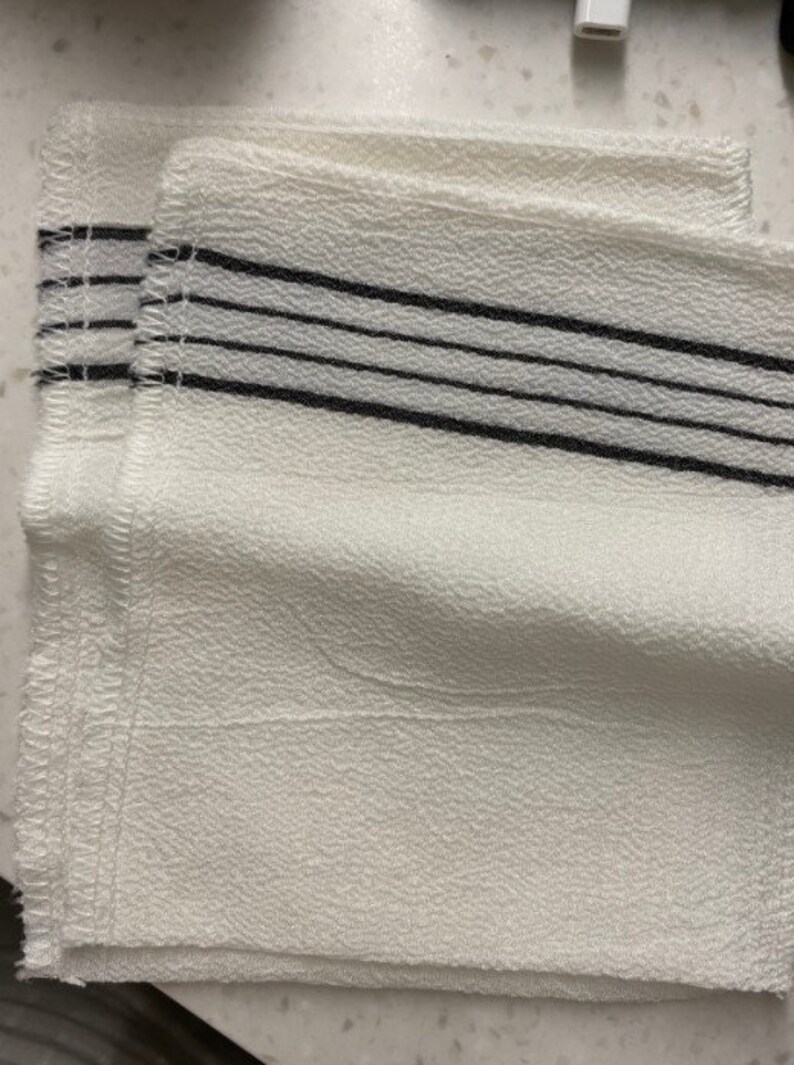 Korean Exfoliating Towel Bath Washcloth 5 Pcs Unique White Etsy