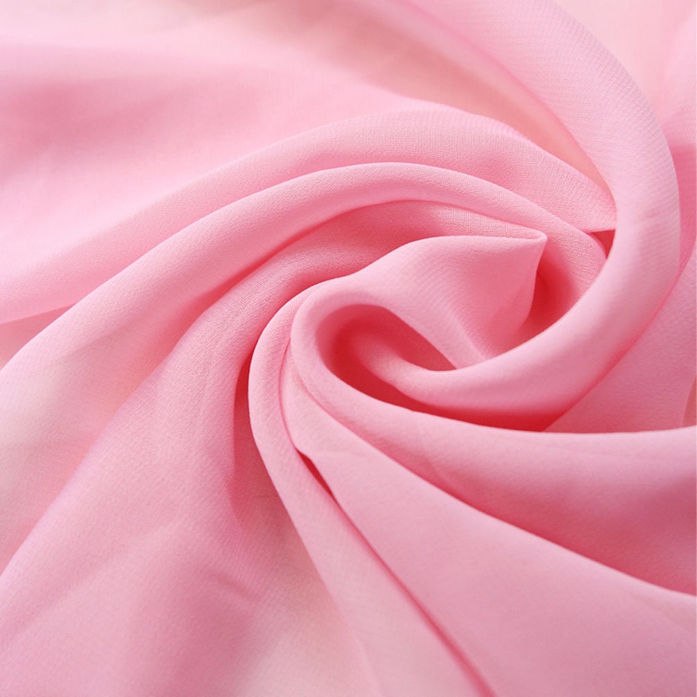 Fabric Creamy Pink High Multi Solid Chiffon Fabric 59 Etsy