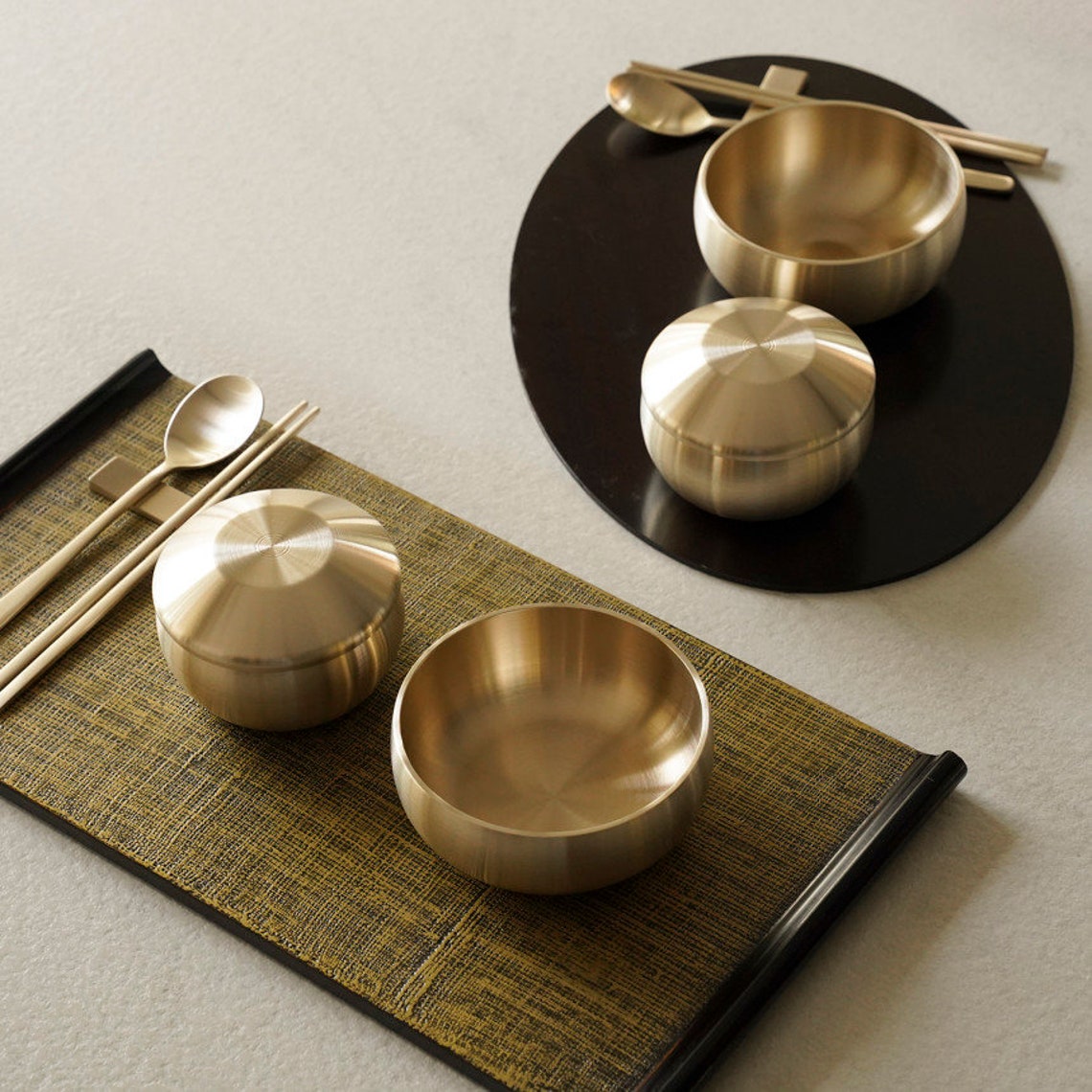 Bangjja Yugi Korean Rice Bowl cutlery set / Luxurious Etsy