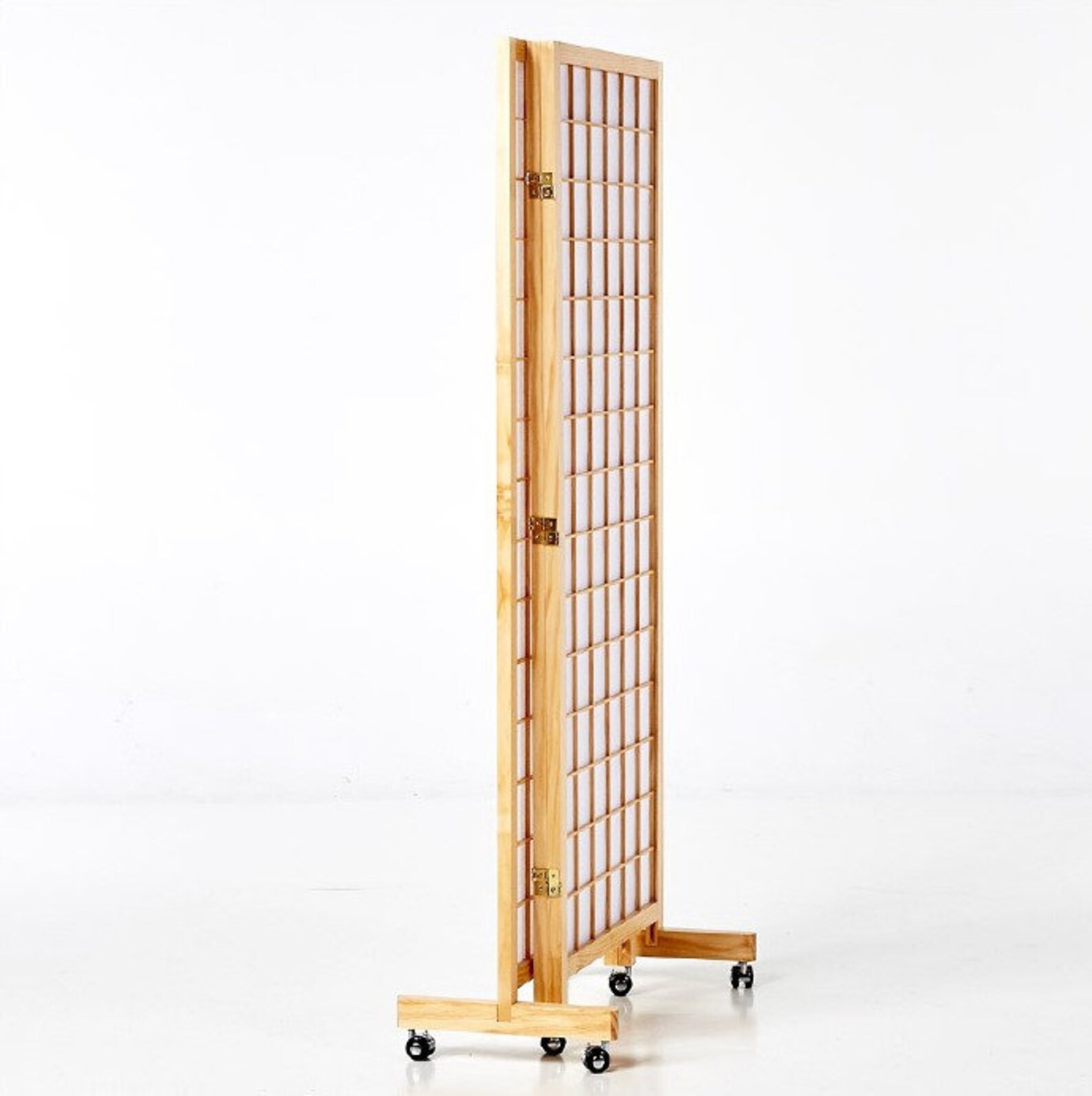 Korean folding screen Traditional Wheeled partition 3Tier Etsy