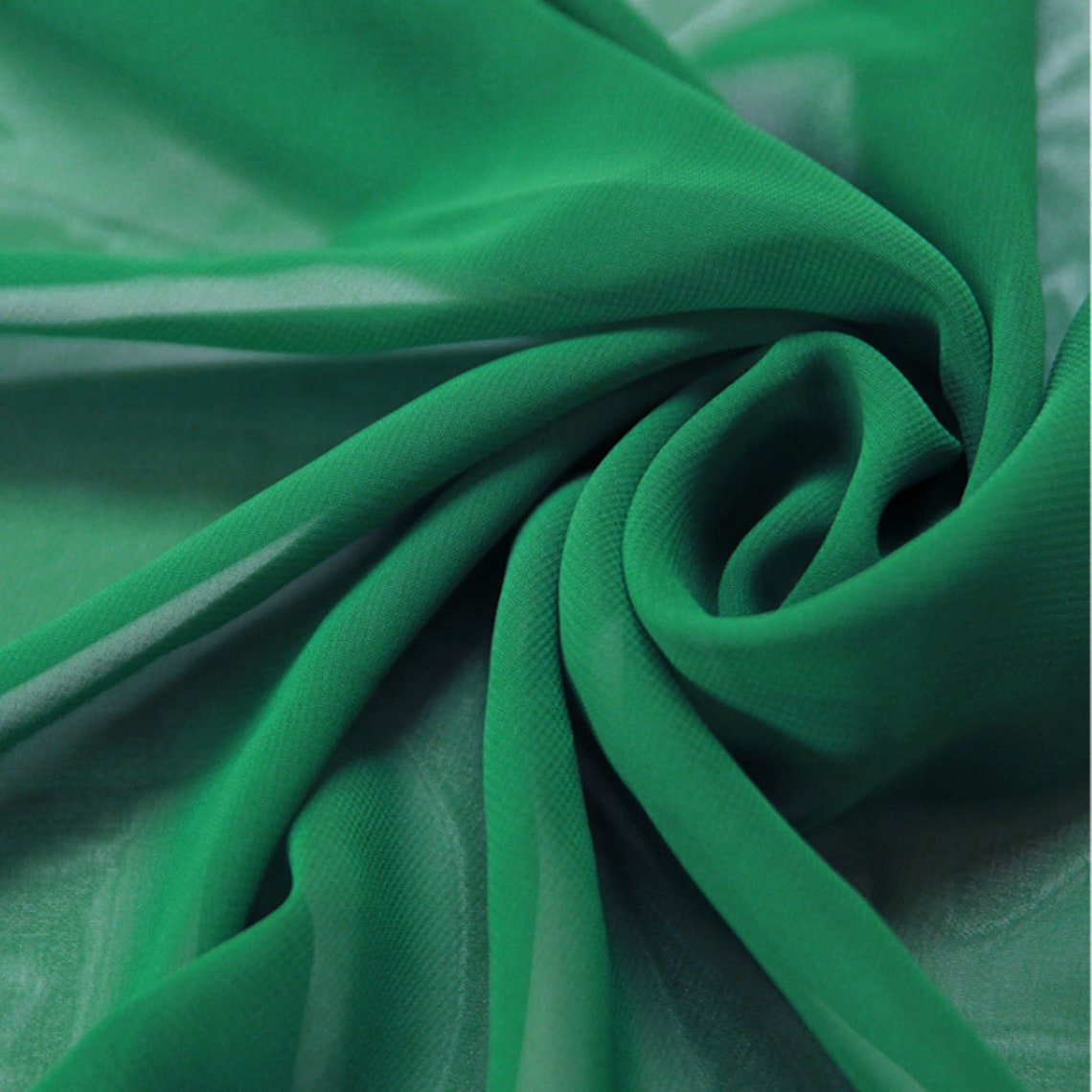 Fabric Deep Forest Green High Multi Solid Chiffon Fabric | Etsy