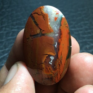 Roter Jaspis Achat Cabochon 35x21x6 mm