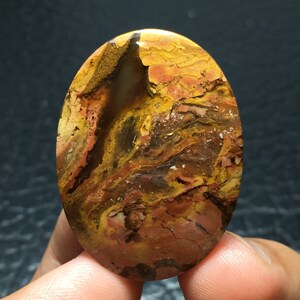 Natürliche Jaspis Achat Cabochon 36x26x6 mm