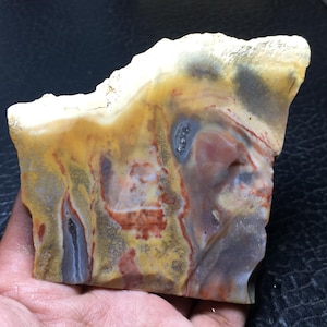 Natürliche Jaspis Unpolierte Scheibe 79x75x8 mm