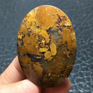 Brauner Jaspis Achat Cabochon 42x30x7 mm