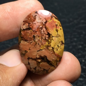 Jaspis Achat Cabochon Größe 30x21x5 mm