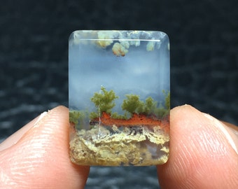 Landschap Mosagaat Cabochon 18x13x5 mm