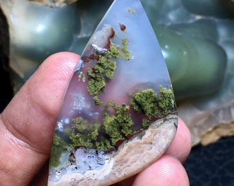 Scenic Moss Agate Cabochon