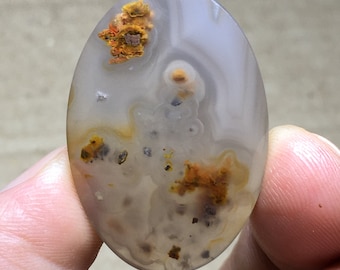 Copper Agate in Chalcedony Cabochon 33x23x5 mm