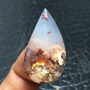 Beautiful Moss Agate Cabochon 32x17x6,5 mm