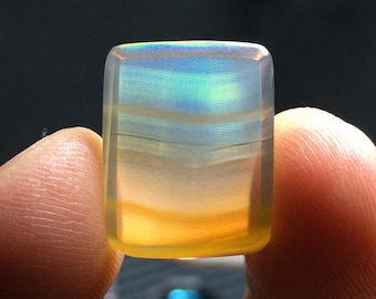 Rainbow Iris Agate Cabochon 17x13x4 mm