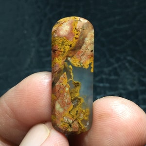 Brauner Jaspis Achat Cabochon 30x11x4 mm