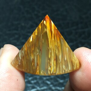 Rare Natural Agatized Petrified Palm wood Fossil Cabochon, Petrified Palm Root Agate Cabochon 22x21x3 mm