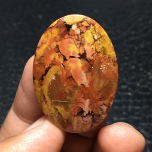 Natürliche Jaspis Achat Cabochon 37x26x6 mm
