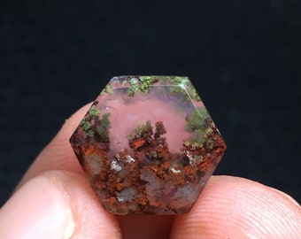 Scenic Tiny Moss Agate Cabochon (12x12x4) mm