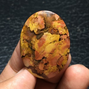 Natürlicher Achat Jaspis Cabochon, 36x26x6 mm