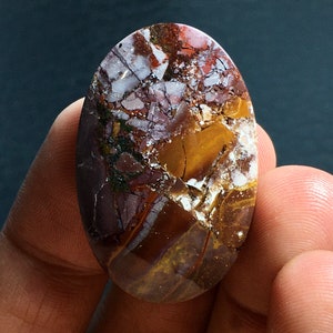 Jaspis Achat Cabochon 37x23x6 mm