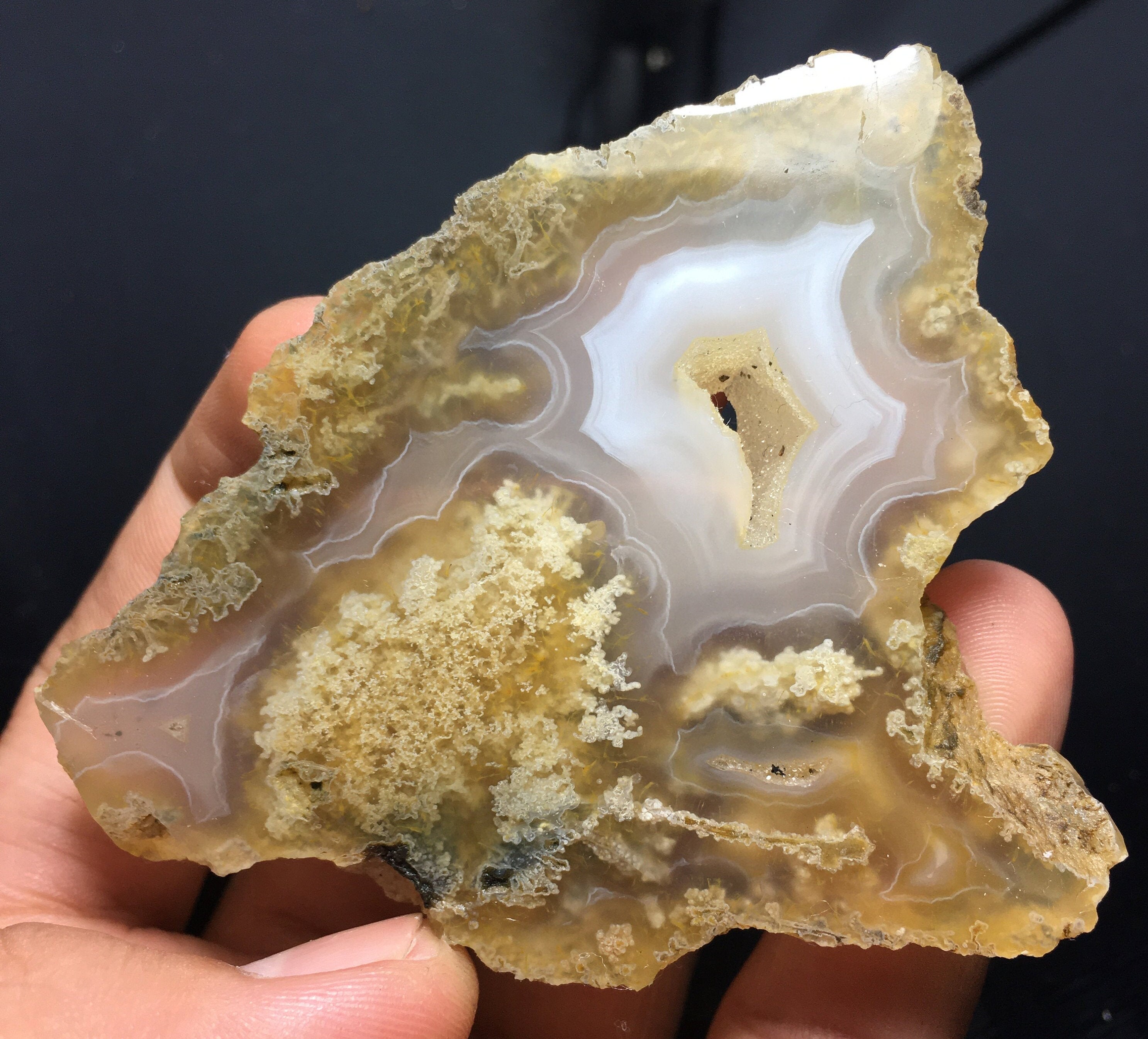 Polished Moss Agate Slab 74 x 68 x 8 mm | Etsy