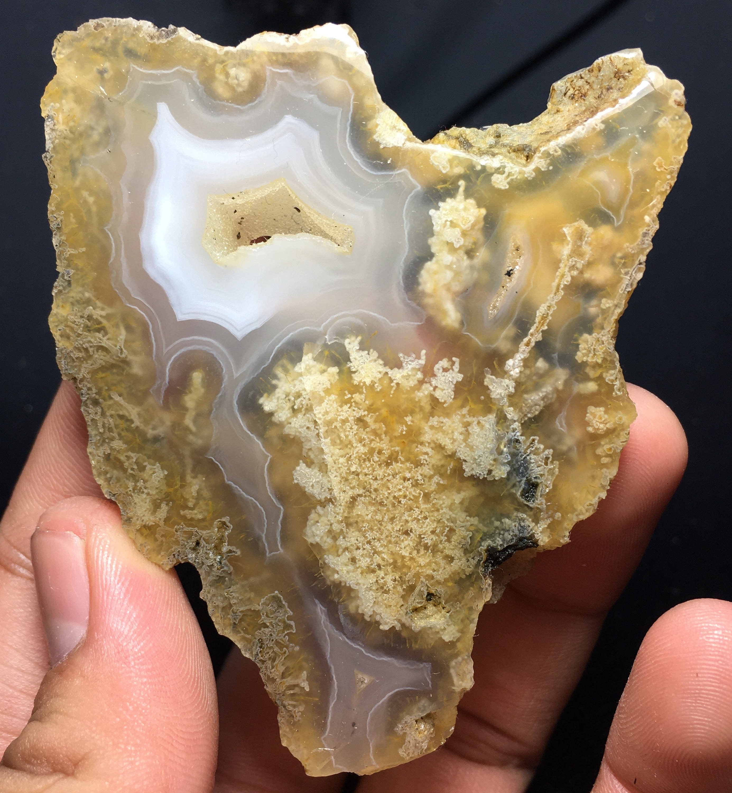 Polished Moss Agate Slab 74 x 68 x 8 mm | Etsy