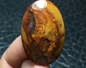 Brown Jasper Agate Cabochon: Indonesian Gemstone (27x18x6 mm)