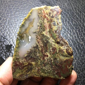 Multicolor Moss Agate Unpolished Slab 69x59x8 mm
