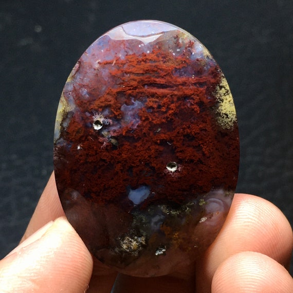 Red cheap moss agate